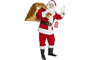 Morph Deluxe Santa Costume Adult, Father Christmas Outfit, Santa Claus Costume, Christmas Suit Men