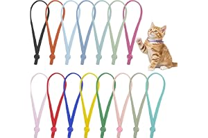 Cheynn 60 stycken Kitten ID halsband, 15 färger valphalsband Justerbart valphalsband Nyfödda husdjurshalsband med justerbar spänne Mjukt halsband för liten katt hund husdjur