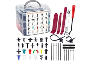 YaoFaFa 925PCS Remaches Plastico, Universales Grapas Coche 26 Tamaños Clips de Fijación para Coche Grapas Paneles de Puerta de Parachoques Fender con 5 Piezas Herramientas Desmontaje Coche