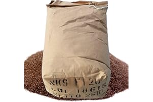LordsWorld - Sabbia Corindone per Sabbiatrice, Riutilizzabile 7-9 Volte, 9 Mohs. Sabbia Per Sabbiatrice, Alluminio, Metalli, Legno, Carrozzerie, Superfici Delicate, Edile e Nautico (25Kg, 80 Mesh)