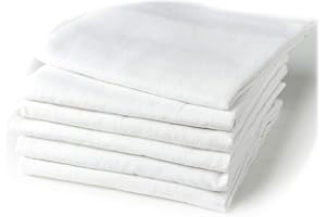 ‎FENSILO FENSILO|Moltontücher|Spucktücher Baby - 6er Pack - 80x80cm|Spucktuch – 100% Baumwolle Flanell Weiss- Moltontuch Unisex– Spucktücher für Jungen oder Mädchen