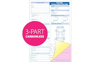 OCEANPADS Ocean Pads POC & POD Vehicle Inspection Pad, A4, 3-Parts Triplicate, Carbonless Paper (Product Ref 69882) [Pack 1]