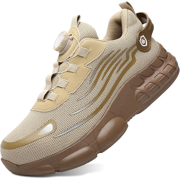 Chaussure De Sécurité GALENA S1P Basse Beige/Jaune - Cuir, Antistatique, Référence 247-9GAL14 - 3