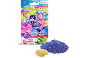 INKEE Bath Dust Galupy Mermaid, Polvo de Sirena para la Bañera, Sales de Baño con Efecto Crepitante y Aroma a Batido de Plátano.