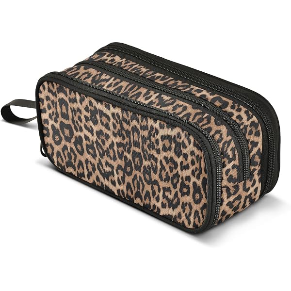 CHIFIGNO Federmäppchen Knallrot Camouflage – 22,5x9x11 Cm, 3 Fächer, Großes Fassungsvermögen, Für Schule, Büro & Reisen