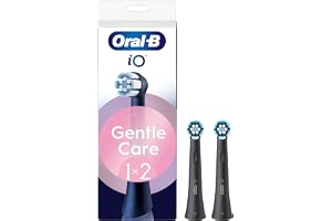 Oral-B iO Gentle Care Series Black, Genuine Replacement Round Brushes, Lämplig för Känsligt tandkött, x2