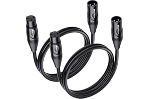 Cable Matters 2-Pack Premium XLR Microphone Cable 0.9 m, Mic XLR Cable