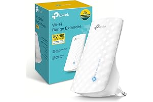 TP-Link RE190 AC750 - Amplificador Señal WiFi, 433Mbps en 5GHz 300Mbps en 2.4GHz con EU Enchufe, WPS, Indicador LED de Señal, Antenas Internas, Blanco