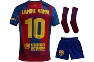 Gokaynex Barcelona Lamine Yamal, #19 sets de camiseta infantil de calcetines y pantalones cortos, camiseta deportiva para niños, camiseta de fútbol, camiseta de entrenamiento, camiseta infantil con