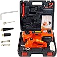 Toby's 5T 3 IN 1 JACK 360¡ã Light Electric Car Jack 5 Ton Hydraulic Floor Jack with Built-in Tire Inflator Pump & LED Light - 2-Way Power Supply
