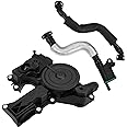 X AUTOHAUX PCV Valve Engine Crankcase Vent Oil Separator Breather Hose Exhaust Pipe Kit 06H103495AH for Audi A3 A4 A5 Q5 TT for VW Beetle CC Jetta GTI Passat Tiguan
