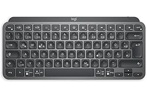 ‎LOGITECH Logitech MX Keys Mini Kabellose Tastatur, Kompakt, Bluetooth, Hintergrundbeleuchtung, USB-C, Kompatibel mit Apple macOS, iOS, Windows, Linux, Android, Metallgehäuse - Dunkelgrau