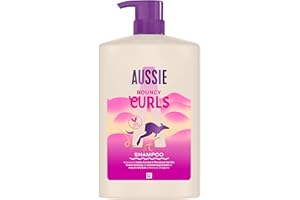 Aussie Bouncy Curls Shampoo Ricci 1000ml, Deterge Delicatamente e Idrata Capelli Mossi e Ricci, Senza Siliconi, Vegano e Cruelty-Free