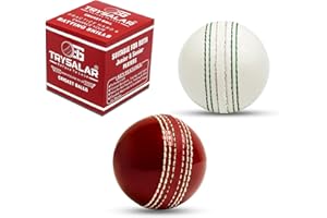 HASH Cricketbälle für Training, Coaching, Training und hervorragende Sprungfähigkeiten, weicher Schaumstoff-Gummi-Cricketball mit langlebigen traditionellen Nähten, genäht für alle Altersgruppen (weiß)