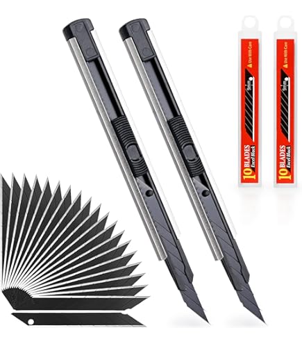 FixedNow 3 x professionele messen 18 mm 16 extra scherpe reservemessen van Japans koolstofstaal | messenset voor behang, tapijten, piepschuim | universeel professioneel Tapeciak mes