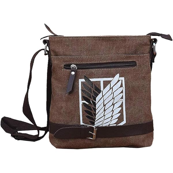 One Piece Borsa A Tracolla In Tela Anime – Blu, 35x11x25 Cm, Con Tasche E Scomparto Per Tablet