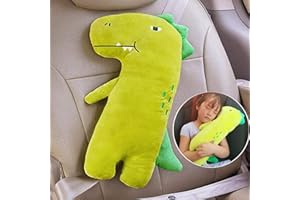 ALLILUYAA Almohadilla para Cinturón de Seguridad para Niños,Cinturones de Seguridad para Niños,Suave,Tacto de Peluche,Funda de Arnés para Cinturón de Seguridad para Niños y Protección de Hombros (1#)