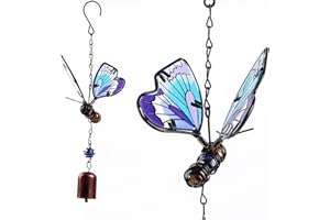 COSIESNEST Wind Chimes for Garden Butterfly Wind Chimes Garden Ornaments Home Decor Iron 3D Butterfly Pendant Windchimes for Indoor and Outdoor Gifts for Women Girls