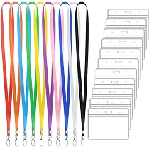 16 Portes-Badges Transparents Vicloon - Avec Clip Et Épingle - Personnalisables Pour Entreprise, École, Hôpital