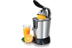 ‎ARENDO Arendo - elektrische Saftpresse 800 Watt - Edelstahl Zitruspresse Orangenpresse Entsafter - Hochleistungsmotor - sehr hohe Ergiebigkeit - Edelstahlkegel - BPA frei - Spülmaschinen-geeignet