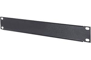 Intellinet 10 Inch Blank Panel, 1U Cover for Unused Space in 10 Inch Cabinet, Metal, Black