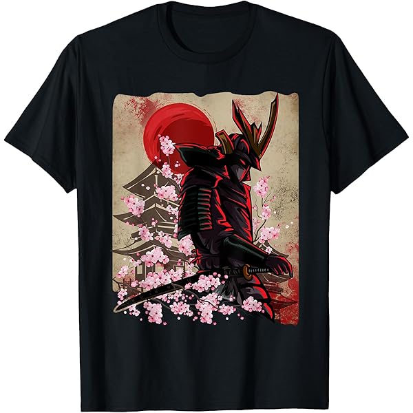 BUSHIDO SAMOURAÏ DIABLE Guerrier Fantaisie T-Shirt En Coton Pour Hommes