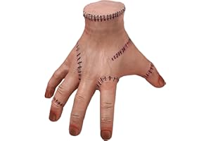 Dlishka Wednesday Family Thing Hand,Réaliste Scarred Latex Palm Horror Prop Prop Decoration,Main de cosplay de la famille Adams, Convient comme cadeau pour un ami, décoration de fête amusante.
