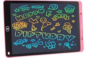 Foydream Tavoletta Grafica Bambini,Lavagna Magnetica per Bambini 16 Pollici,Lavagnetta Cancellabile con Display Colorato,Tavoletta Grafica LCD Scrittura ed Educativi Giocattoli per 3-12 Anni,Rosso