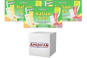 THE AMERICAN STORE Wyler's Authentic Italian Ice Pops I Fat Free Freezer Bars I Original Flavors 28.3g bars 10 Count Pack of 3 I US Import