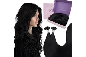 Fshine Cheratina Extension Capelli 50CM 50g Veri Neri Remy Keratin 1g/ciocca Colore 1 Lisci U Tip Pre Bonded Human Hair
