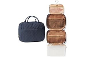 CADOLIM Beauty Case Da Viaggio Donna,Porta Trucchi Da Viaggio Make Up Bag,Borsa Cosmetica Pochette Donna Trucchi,Beauty Trucchi Trousse Trucchi Donna Blu Cosmeticcase