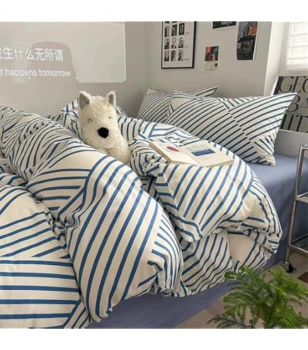 Nanko Queen Duvet Cover Set - 3 Piece White & Black Marble Print, 1000TC Microfiber, Zipper & Corner Ties