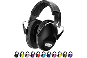 Dr.meter Casque Anti Bruit Enfant, SNR 27dB Enfant Facilement Réglable Pliable Cache-Oreilles pour Dormir étudier Tirer pour l’Autisme Feux d’Artifice Concert Bandeau