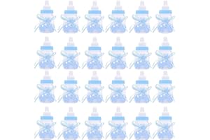 Avos-Deals-Global 24pcs Baby Shower Bottles Gift Box Feeder Favours – Gender Reveal Table Decorations (Blue)