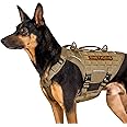 Pets ProMax Taktisches Hundegeschirr – Mit 4 Metallschnallen & Griff, Größe S, 1050D Nylon, MOLLE-System