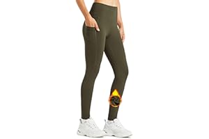 Libin Thermo Leggins Damskie Fleece Joga Spodnie z kieszeniami Zimowe Długie Spodnie Sportowe Wodoodporne Sport Leggins Bielizna Termiczna