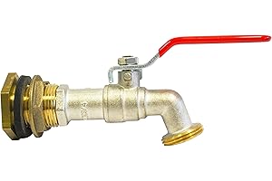 BOUTTE Boutté – Kit traversée de cuve en laiton – Robinet 1/4 tour avec nez 20x27 – Pour cuves eau pluie, installation étanche