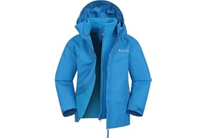 Mountain Warehouse Fell Chaqueta impermeable 3 en 1 para niño - chaqueta de montaña con forro polar desmontable y capucha, ideal como parka de invierno para la lluvia
