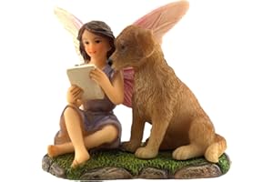 PRETMANNS Fairies for Fairy Gardens – Garden Fairy Ornaments for Garden, Fairy Garden Accessories - Garden Fairiy & Animal Friend - Fairy Sofia & Puppy, 1 Pcs