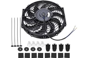 YOSOO HEALTH GEAR Radiatore per Auto con Ventola di Raffreddamento Elettrica per Auto da 12 Pollici, Ventole Ad Alte Prestazioni, Gruppo Motore Push Pull Reversibile con Kit di Montaggio Montaggio