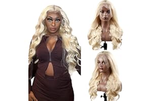Gsoroel Echthaar Perücke Schwarz Frauen 13X6 Transparente Spitze vorne 150% Dichte Body Wave Wig Brazilian Virgin Human Hair Wig 613 Blonde Lace Front Wig Human Hair 14 inch