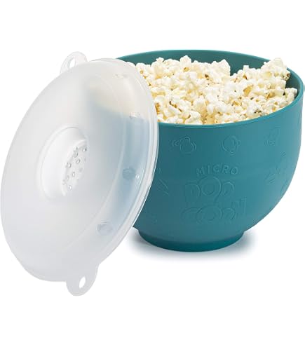 Collapsible Bowl W/ Built In Measuring Cup, BPA Free, Eco-Friendly, Waste Free, 9.3 Cups Of Popped Popcorn Microwave Popcorn Popper Collapsible Bowl W/ Built In Measuring Cup, BPA Free, Eco-Friendly, Waste Free, 9.3 Cups Of Popped Popcorn Microwave Popcorn Popper
