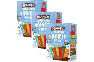 FUNTASY GIFTS 3 x Beanies Coffee Christmas Variety Pack 12 Sachets per box. 36 Sachets total. 6 Festive Flavours. Low Calorie and Sugar Free. Vegan and Nut Free