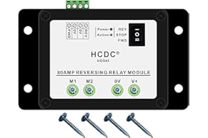 HCDC DC12V 80 Amp Forward and Reverse Relay Module for Motor/Linear Actuator, Reversing Relay Module