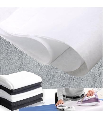 ZALHIN Entoilage Thermocollant Léger Blanc 100cm X 3m Pour Couture Et Artisanat