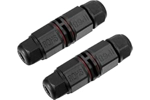 PZIHAO 2PCS Waterproof Junction Box, IP68 Outdoor Electrical Connectors, Cable Tidy Box External Sleeve Coupler Ø1mm-12mm
