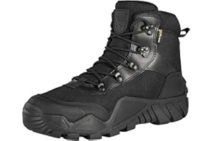 FREE SOLDIER Botas de Caza para Hombres Medio Alto Zapatos Botas Militares de Combate de Tiro Alto con Cordones Ligeros para Todo Terreno para Montaña Trekking