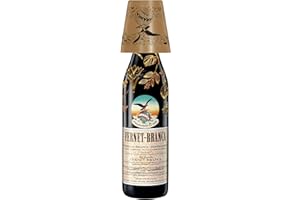 FERNET BRANCA - Estuche Regalo de Licor de Hierbas y Vaso de Vidrio de Regalo, Bebida Digestiva, para Aperitivo, 39% Volumen de Alcohol, 70 cl