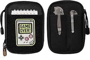 TIKIDESIGN EDC Tasche mit Patch-Bereich,Kleine EDC Organizer Tasche mit DIY Klettfläche,Kleine EDC Beutel Tools Tasche,Nylon Multitool EDC Rucksack-Zusatztasche für kleine Werkzeuge