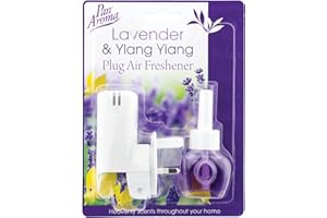 SUPERGIFT.COM 20ml Plug in Air Freshener, Plug Unit With Scented Fragrance Refill, Odour Eliminator, Electric Air Freshener (Soothing Lavender)